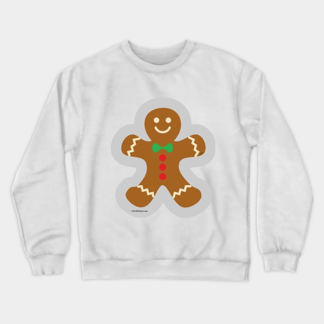 Gingerbread Man Making The Angel In The Snow Crewneck Sweatshirt by BirdAtWork